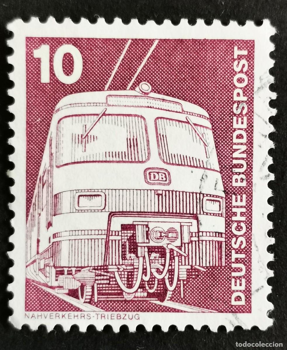 Sellos: Sello Alemania R. Federal 1975, Elementos industria: Tren de cercan&iacute;as, 10 Pf. Michel: DE 847