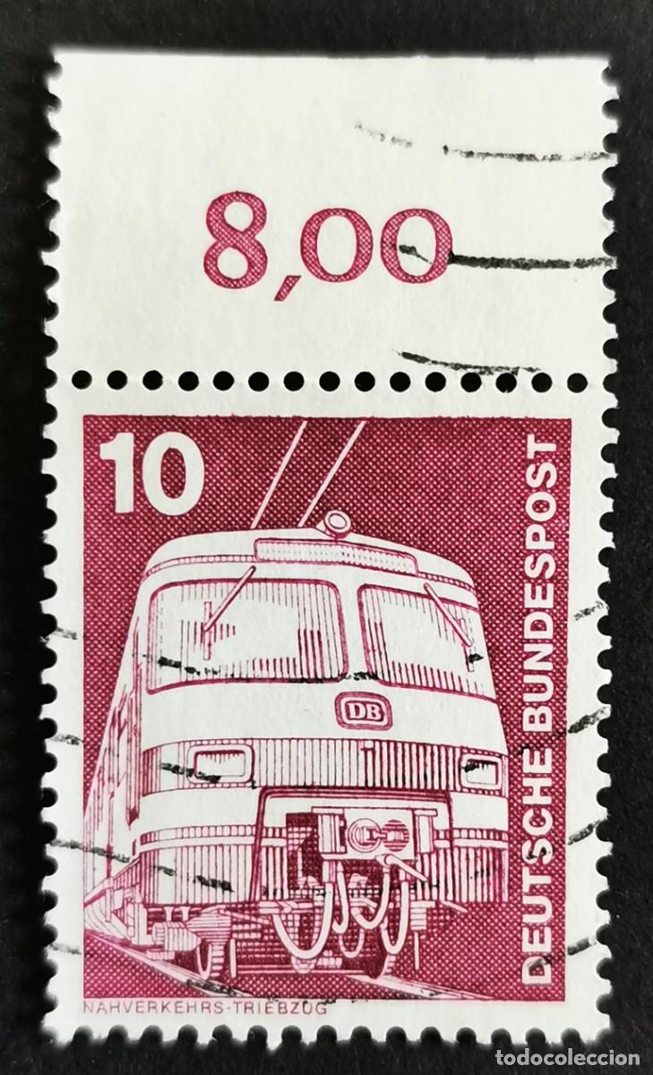 Sellos: Sello Alemania R. Federal 1975, Elementos industria: Tren de cercan&iacute;as, 10 Pf. Michel: DE 847