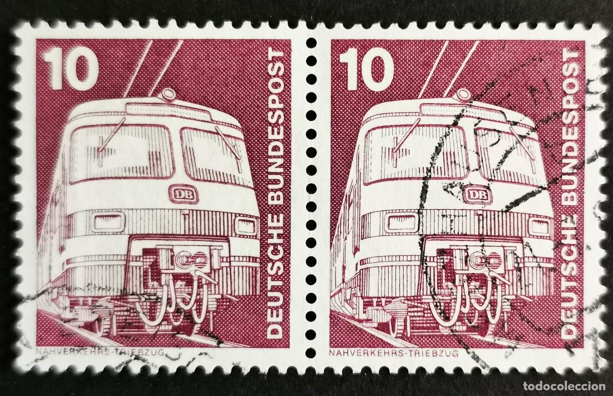 Sellos: Sello Alemania R. Federal 1975, Elementos industria: Tren de cercan&iacute;as, 10 Pf. Michel: DE 847