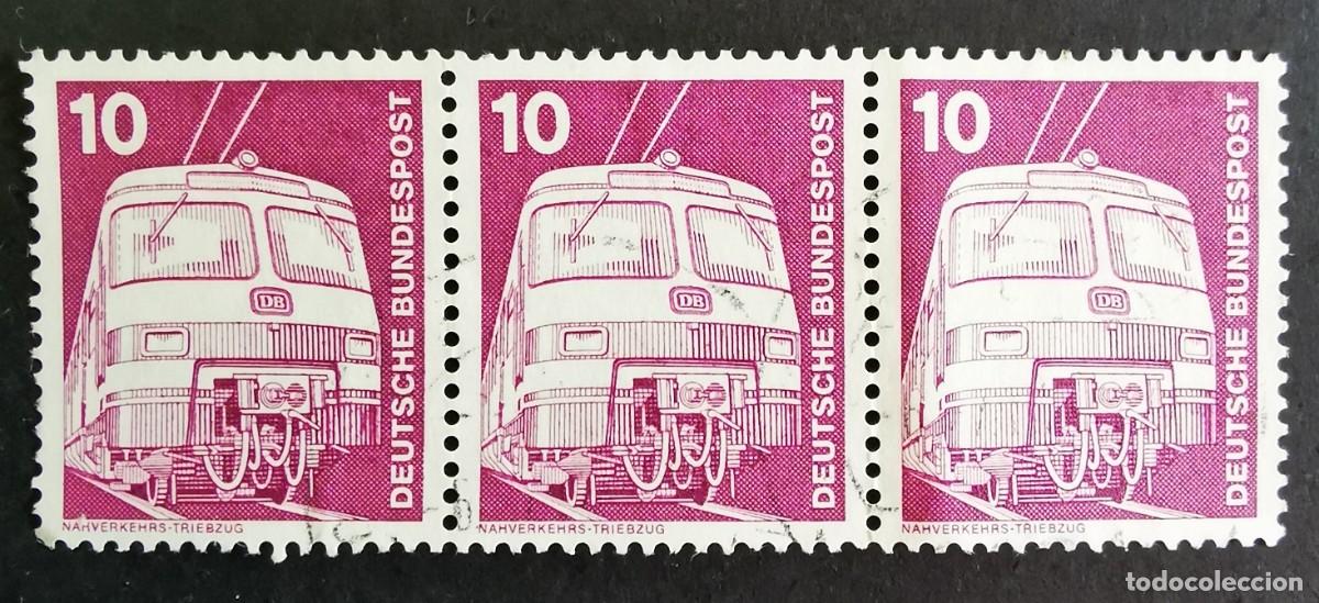 Sellos: Sello Alemania R. Federal 1975, Elementos industria: Tren de cercan&iacute;as, 10 Pf. Michel: DE 847