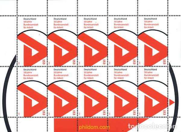 Sellos: 12083 MNH ALEMANIA FEDERAL 2002 50 ANIVERSARIO DE LA OFICINA FEDERAL DE TRABAJO