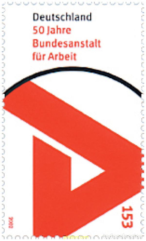 Sellos: 97980 MNH ALEMANIA FEDERAL 2002 50 ANIVERSARIO DE LA OFICINA FEDERAL DE TRABAJO