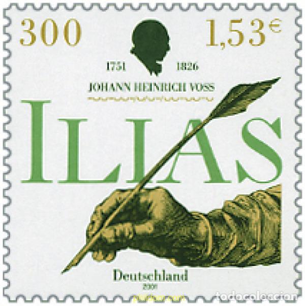 Sellos: 98407 MNH ALEMANIA FEDERAL 2002 250 ANIVERSARIO DEL NACIMIENTO DEL POETA JOHANN HEINRICH VOSS