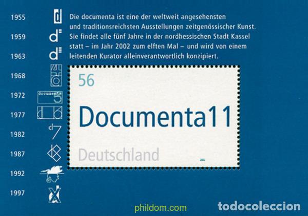 Sellos: 98416 MNH ALEMANIA FEDERAL 2002 DOCUMENTA 11. EXPOSICION DE ARTE CONTEMPORANEO