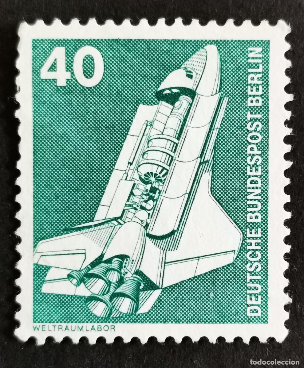 Sellos: Sello Alemania R. Federal 1975, Elementos industria: Laboratorio Espacial, 40 Pf. Michel: DE 850