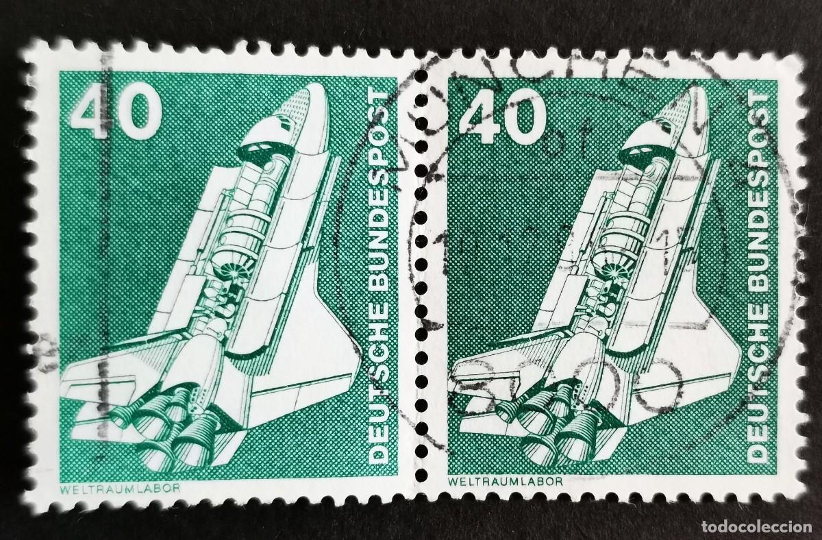 Sellos: Sello Alemania R. Federal 1975, Elementos industria: Laboratorio Espacial, 40 Pf. Michel: DE 850