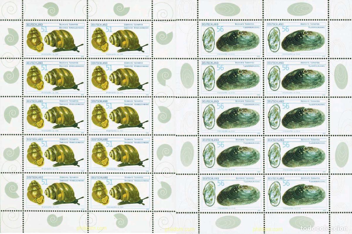 Sellos: 12110 MNH ALEMANIA FEDERAL 2002 FAUNA EN PELIGRO DE EXTINCION