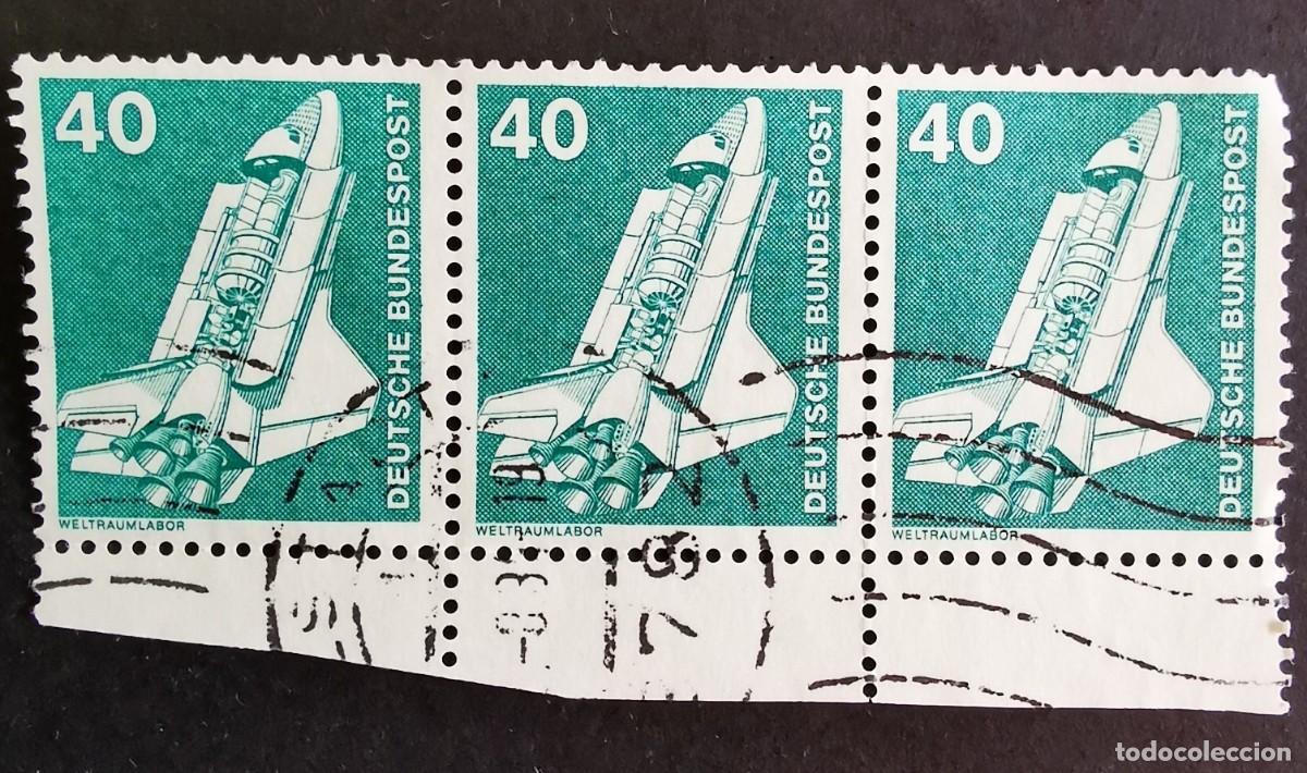 Sellos: Sello Alemania R. Federal 1975, Elementos industria: Laboratorio Espacial, 40 Pf. Michel: DE 850