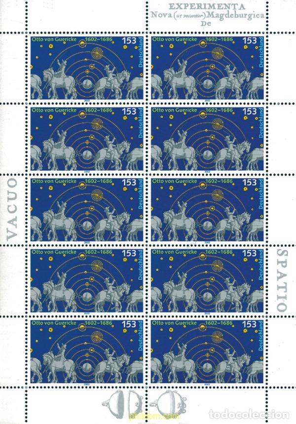 Sellos: 102462 MNH ALEMANIA FEDERAL 2002 400 ANIVERSARIO DEL NACIMIENTO DE OTTO VON GUERICKE