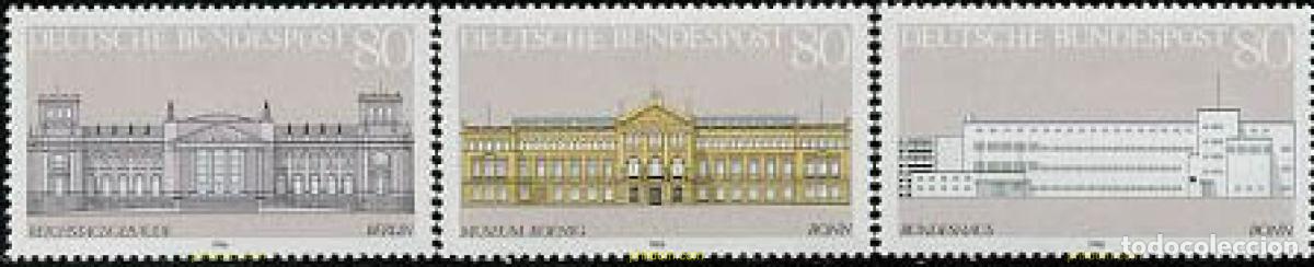 Sellos: 106012 MNH ALEMANIA FEDERAL 1986 PRINCIPIOS DE LA DEMOCRACIA. EDIFICIOS EMBLEMATICOS