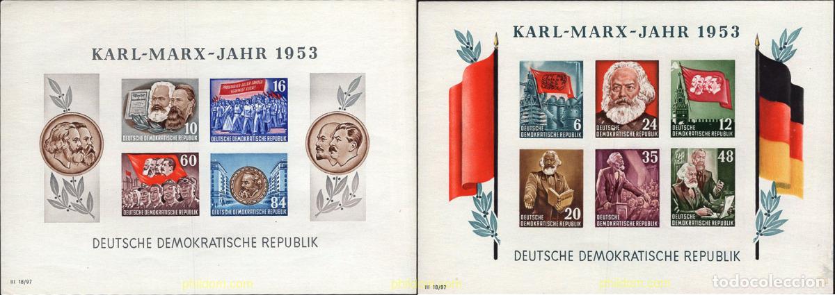 Sellos: 665868 MNH ALEMANIA DEMOCRATICA 1953 70 ANIVERSARIO DE LA MUERTE DE KARL MARX