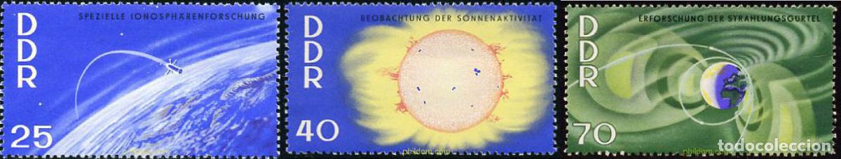 Sellos: 106045 MNH ALEMANIA DEMOCRATICA 1964 A&Ntilde;O INTERNACIONAL DEL SOL EN CALMA