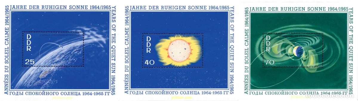 Sellos: 106046 MNH ALEMANIA DEMOCRATICA 1964 A&Ntilde;O INTERNACIONAL DEL SOL EN CALMA