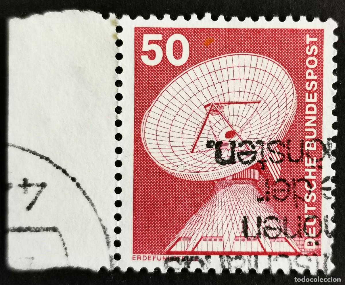 Sellos: Sello Alemania R. Federal 1975, Elementos industria: Antena parab&oacute;lica , 50 Pf. Michel: DE 851