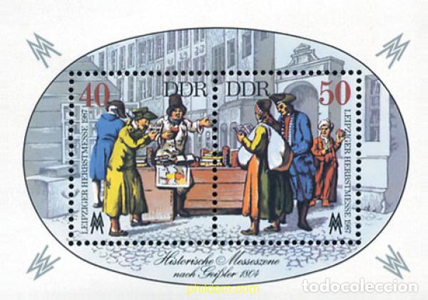 Sellos: 109472 MNH ALEMANIA DEMOCRATICA 1987 FERIA DE OTO&Ntilde;O DE LEIPZIG