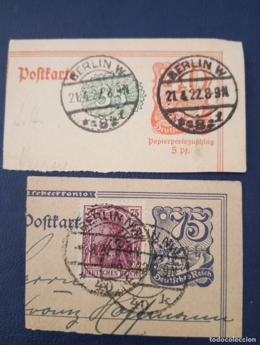 Sellos: ALEMANIA, 1922, MATASELLOS BERLIN, FRAGMENTO ENTERO POSTAL,