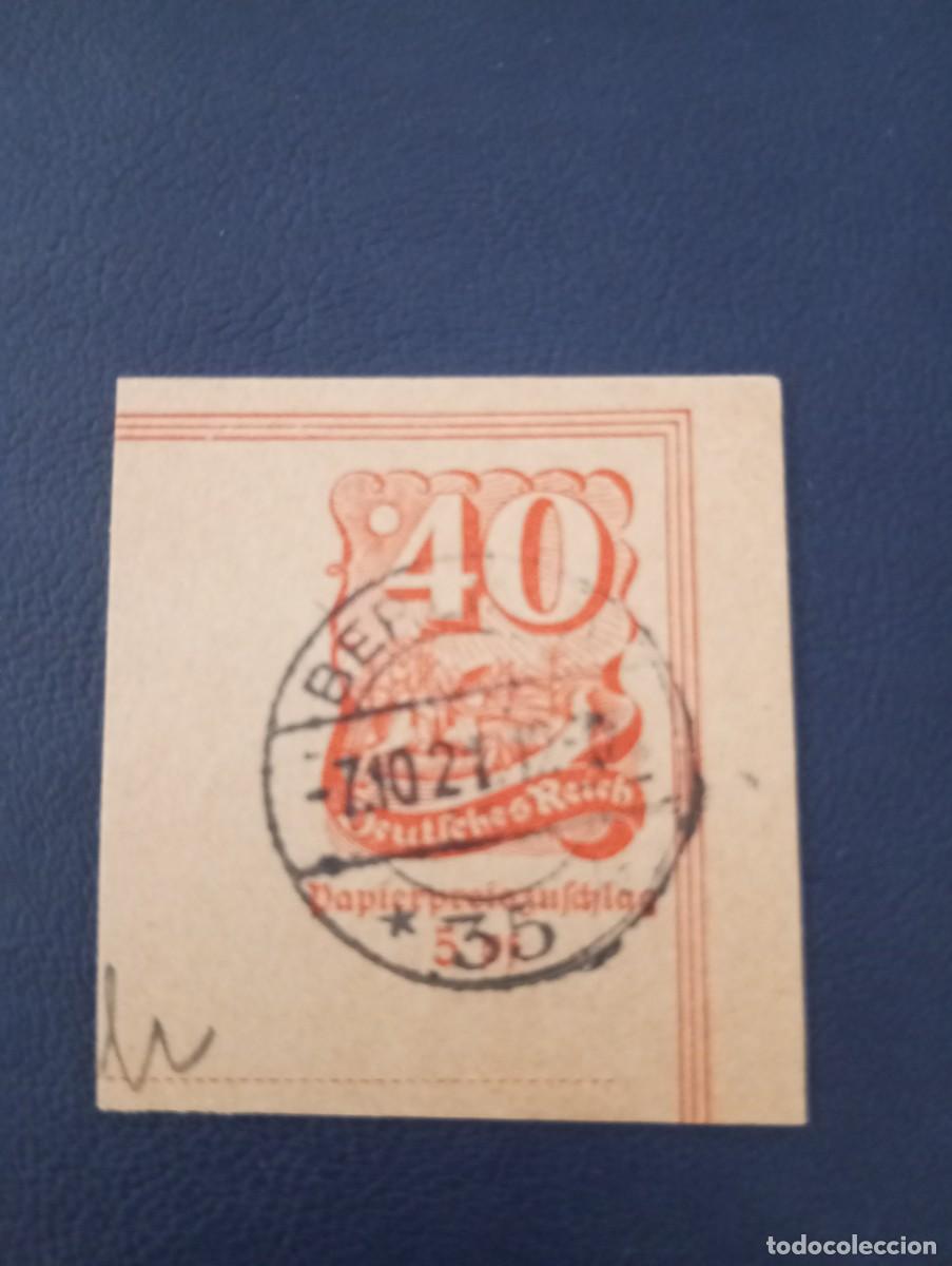 Sellos: ALEMANIA, 1921, MATASELLOS BERLIN, FRAGMENTO ENTERO POSTAL,