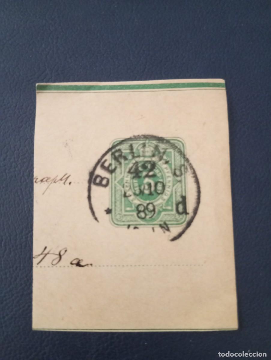 Sellos: ALEMANIA, 1889, MATASELLOS BERL&Iacute;N, FRAGMENTO FAJ&Iacute;N PERI&Oacute;DICO