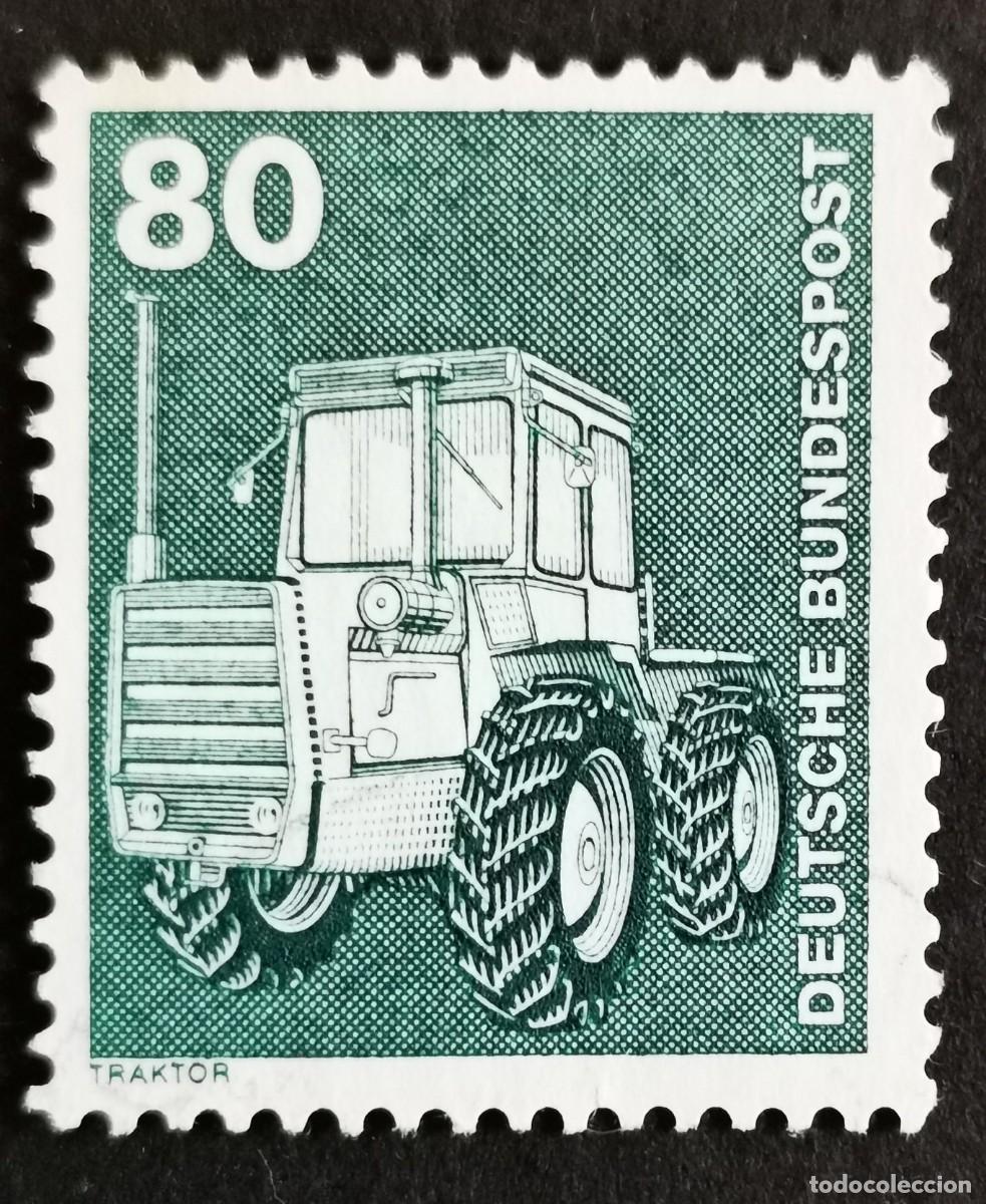Sellos: Sello Alemania R. Federal 1975, Elementos industria: Tractor agr&iacute;cola , 80 Pf. Michel: DE 853