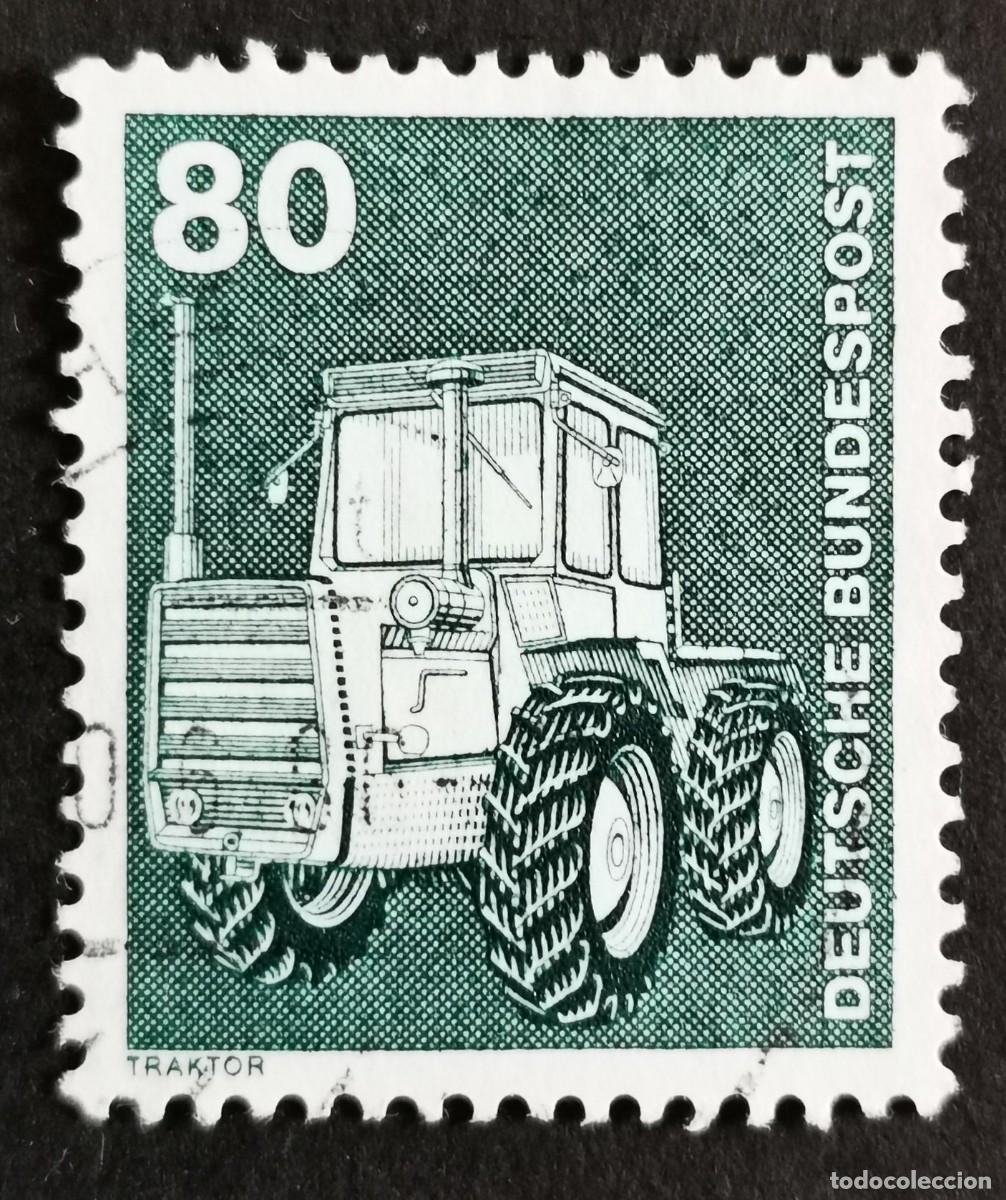 Sellos: Sello Alemania R. Federal 1975, Elementos industria: Tractor agr&iacute;cola , 80 Pf. Michel: DE 853
