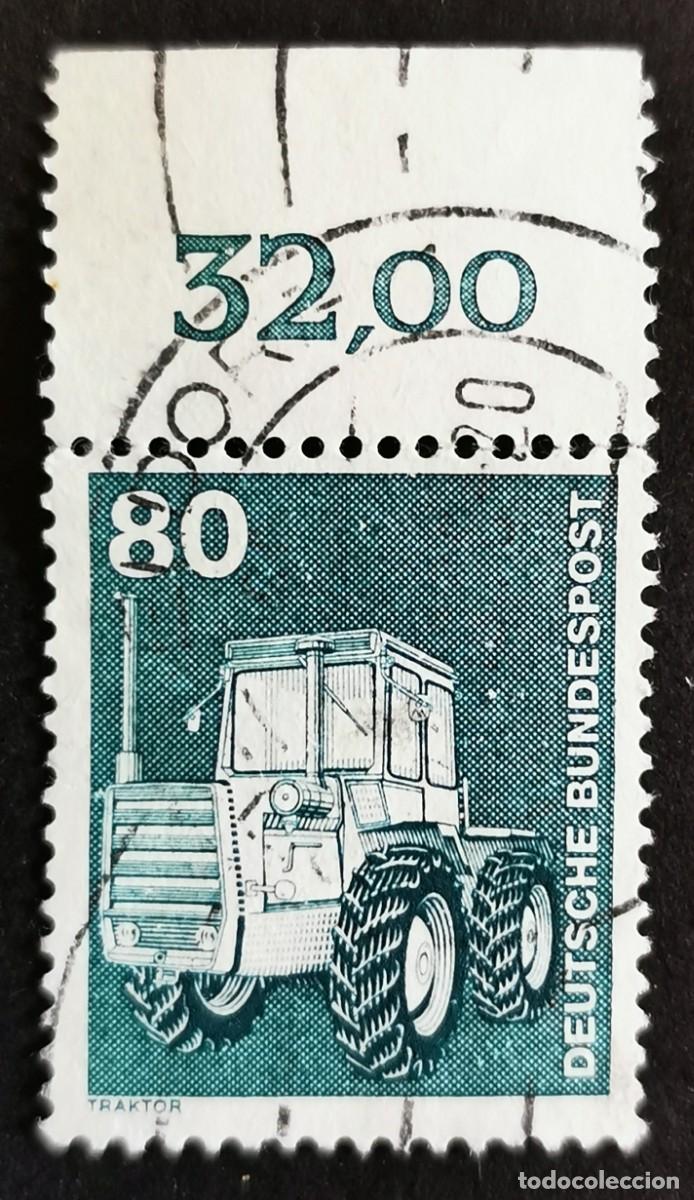 Sellos: Sello Alemania R. Federal 1975, Elementos industria: Tractor agr&iacute;cola , 80 Pf. Michel: DE 853