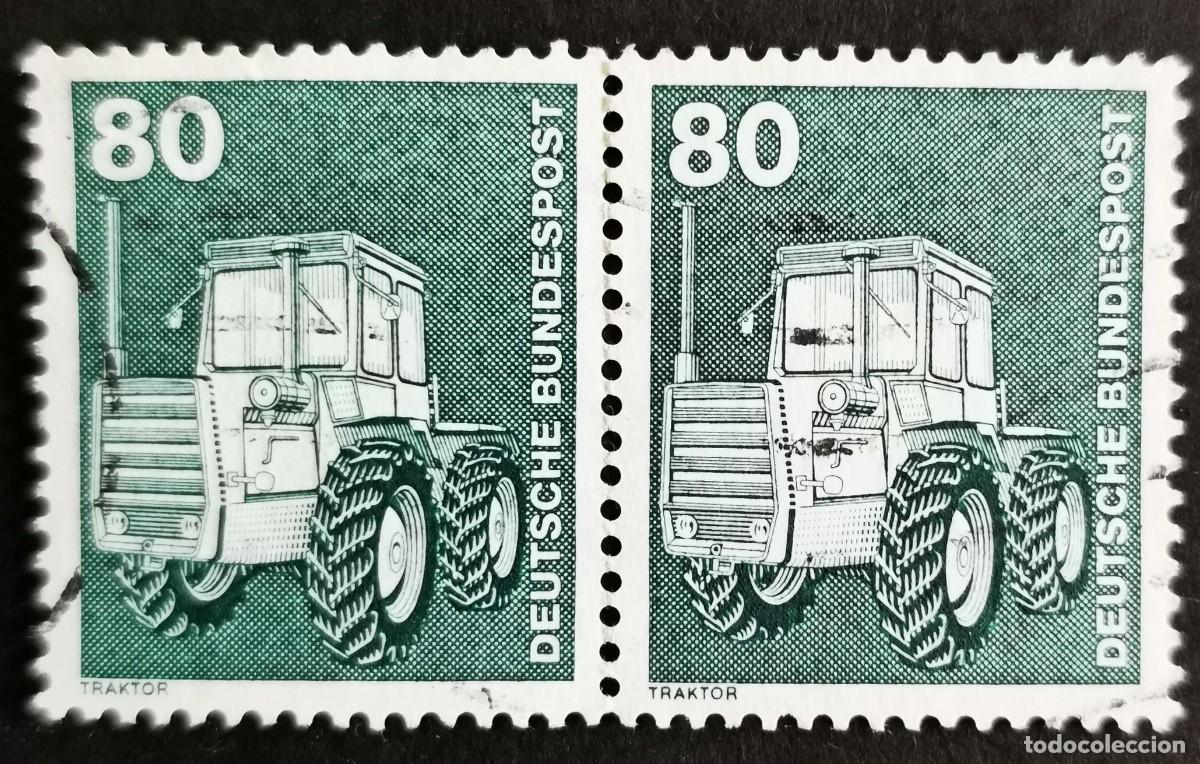 Sellos: Sello Alemania R. Federal 1975, Elementos industria: Tractor agr&iacute;cola , 80 Pf. Michel: DE 853
