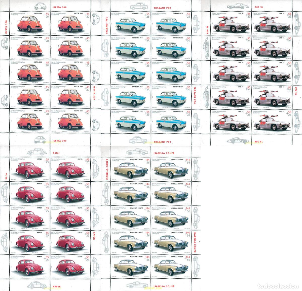 Sellos: 113915 MNH ALEMANIA FEDERAL 2002 AUTOMOVILES ANTIGUOS
