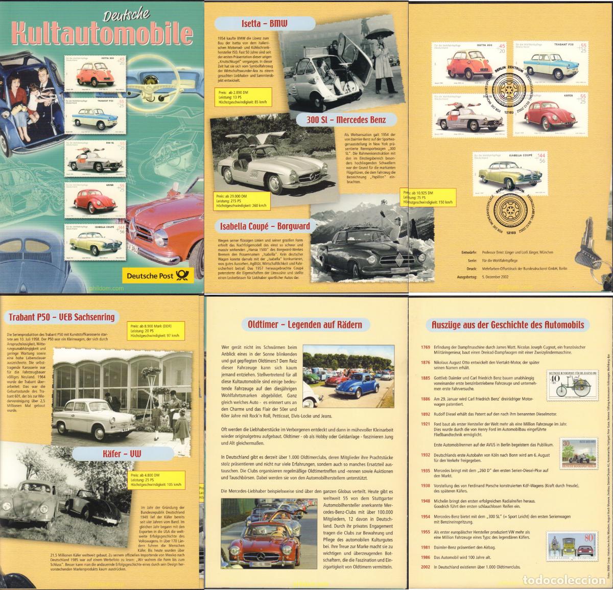 Sellos: 572921 MNH ALEMANIA FEDERAL 2002 AUTOMOVILES ANTIGUOS