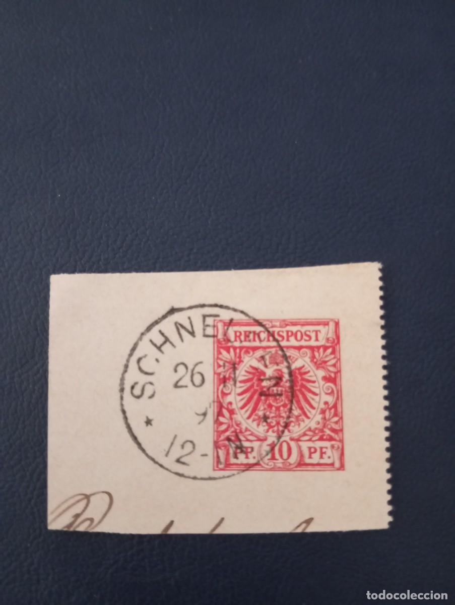 Sellos: ALEMANIA, 1897, MATASELLOS SCHNEL, FRAGMENTO KARTENBRIEF