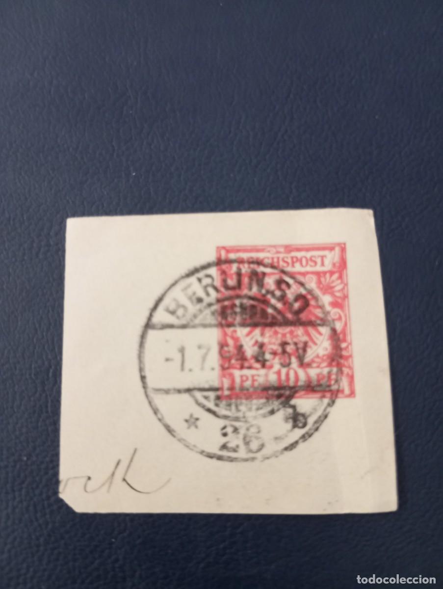 Sellos: ALEMANIA, 1894, MATASELLOS BERL&Iacute;N, FRAGMENTO KARTENBRIEF