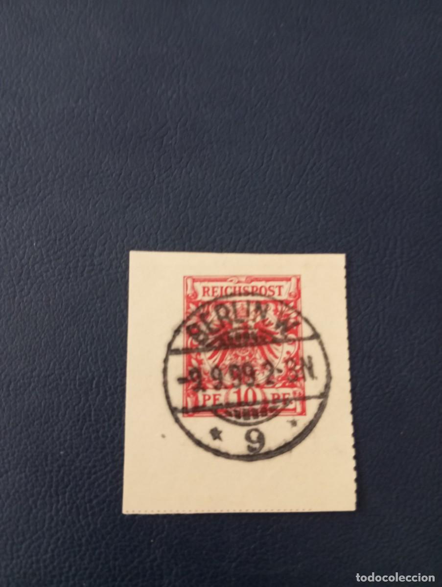 Sellos: ALEMANIA, 1899, MATASELLOS BERL&Iacute;N, FRAGMENTO KARTENBRIEF