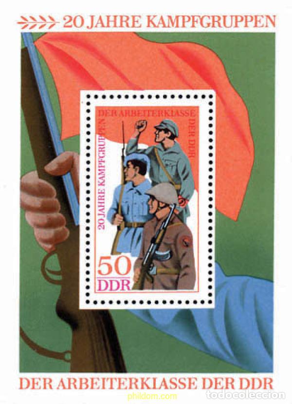 Sellos: 115967 MNH ALEMANIA DEMOCRATICA 1973 20 ANIVERSARIO DE LOS GRUPOS DE COMBATIENTES OBREROS