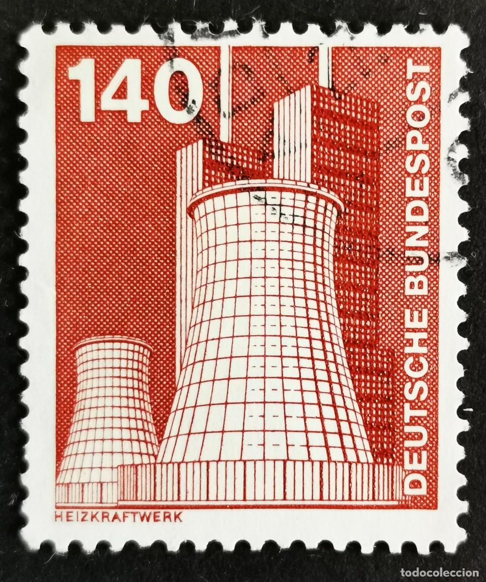 Sellos: Sello Alemania R. Federal 1975, Elementos industria: Central el&eacute;ctrica , 140 Pf. Michel: DE 856