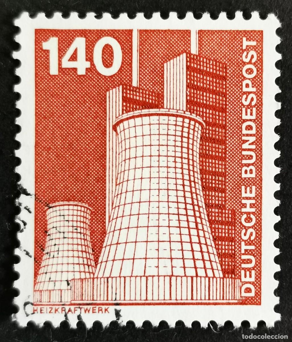 Sellos: Sello Alemania R. Federal 1975, Elementos industria: Central el&eacute;ctrica , 140 Pf. Michel: DE 856