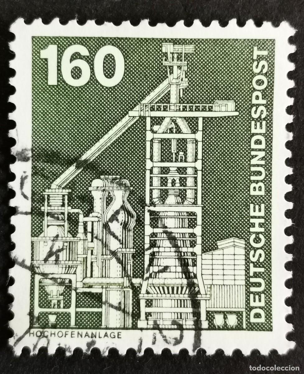 Sellos: Sello Alemania R. Federal 1975, Elementos industria: horno de alto horno , 160 Pf. Michel: DE 857