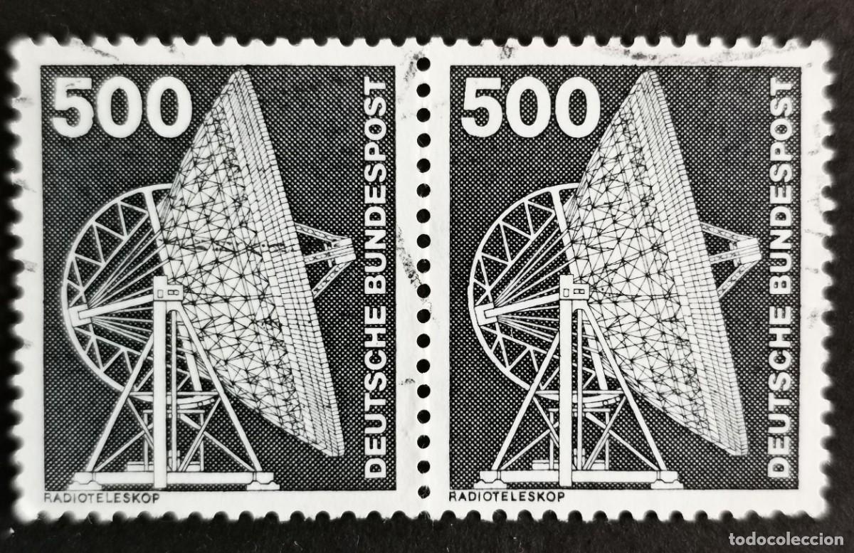 Sellos: Sello Alemania R. Federal 1976, Elementos industria: Radiotelescopio, 500 Pf. Michel: DE 859