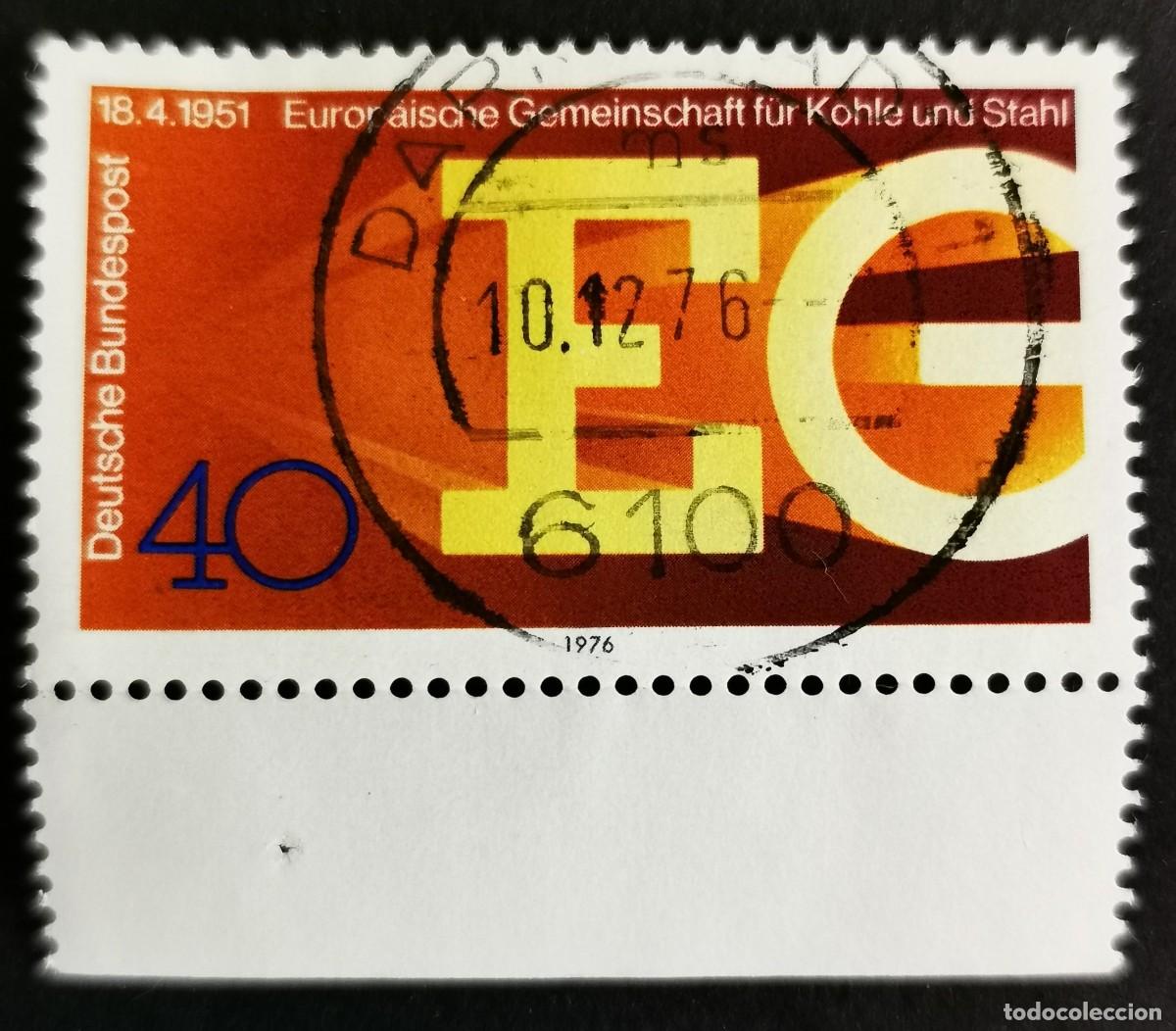 Sellos: Sello Alemania R. Federal 1976, Las letras EG vigas de hierro caliente., 40Pf. Michel: DE 880