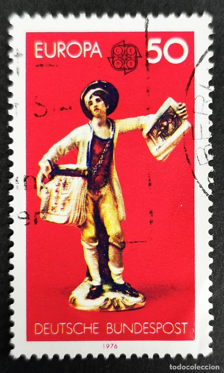 Sellos: Sello Alemania R. Federal 1976, Ni&ntilde;o vendiendo grabados en cobre, 50Pf. Michel: DE 891