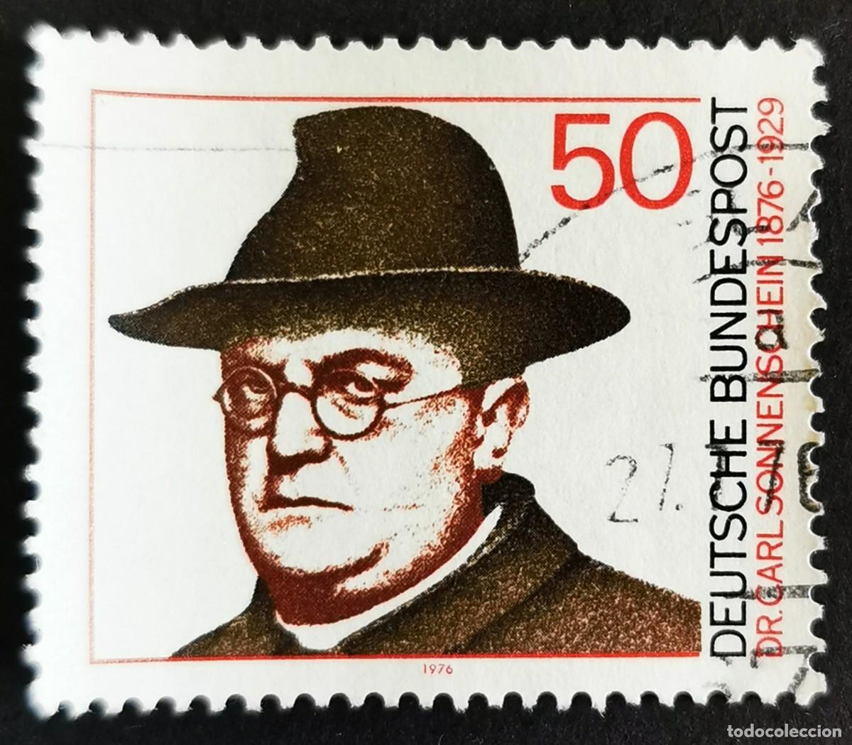 Sellos: Sello Alemania R. Federal 1976, Dr. Carl Sonnenschein (1876-1929), 50Pf. Michel: DE 892