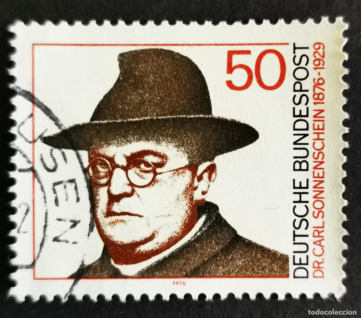 Sellos: Sello Alemania R. Federal 1976, Dr. Carl Sonnenschein (1876-1929), 50Pf. Michel: DE 892