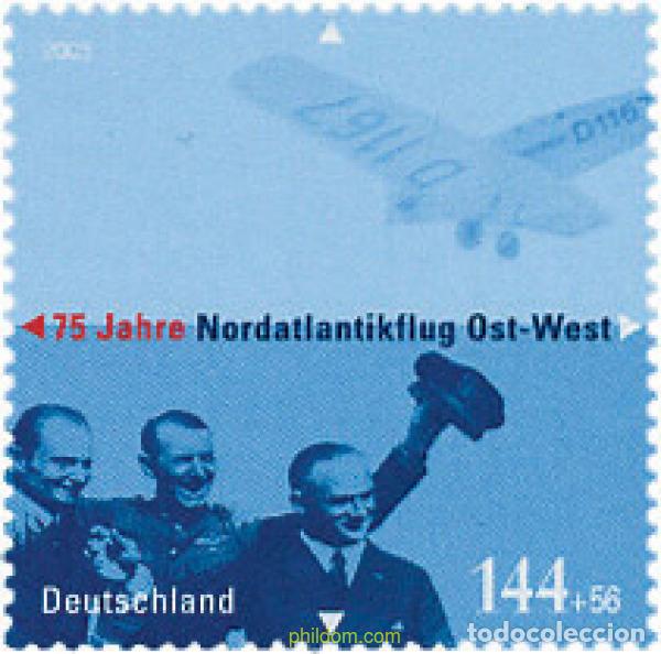 Sellos: 122772 MNH ALEMANIA FEDERAL 2003 75 ANIVERSARIO DE LA PRIMERA TRAVESIA DEL ATLANTICO NORTE SIN ESCA