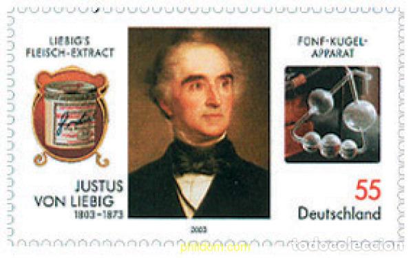 Sellos: 123690 MNH ALEMANIA FEDERAL 2003 2 CENTENARIO DEL NACIMIENTO DE JUSTUS FREIHERR VON LIEBIG