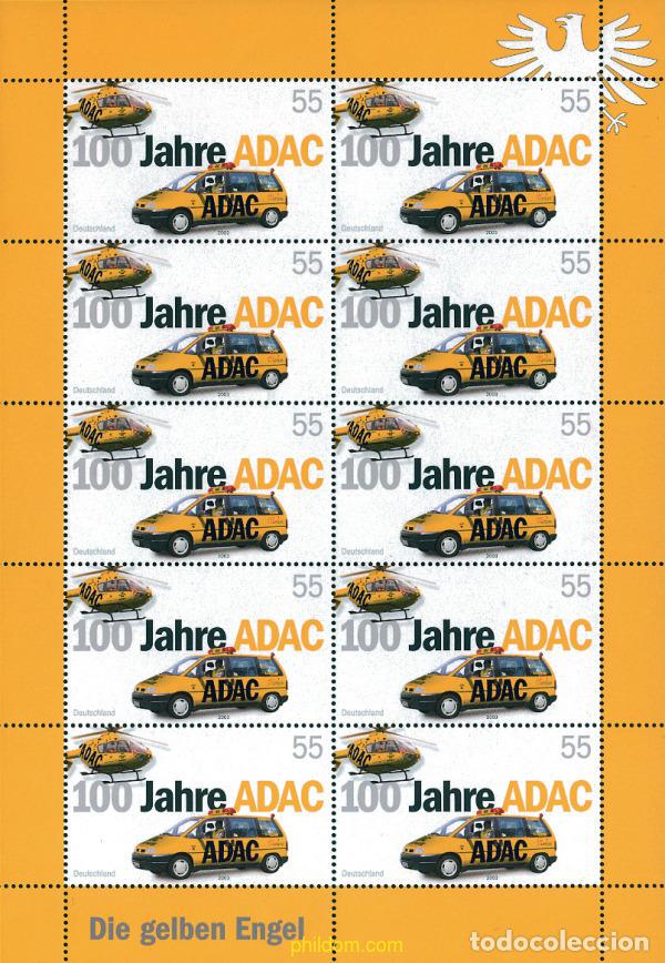 Sellos: 123697 MNH ALEMANIA FEDERAL 2003 CENTENARIO DEL ADAC (AUTOMOVIL CLUB DE ALEMANIA)