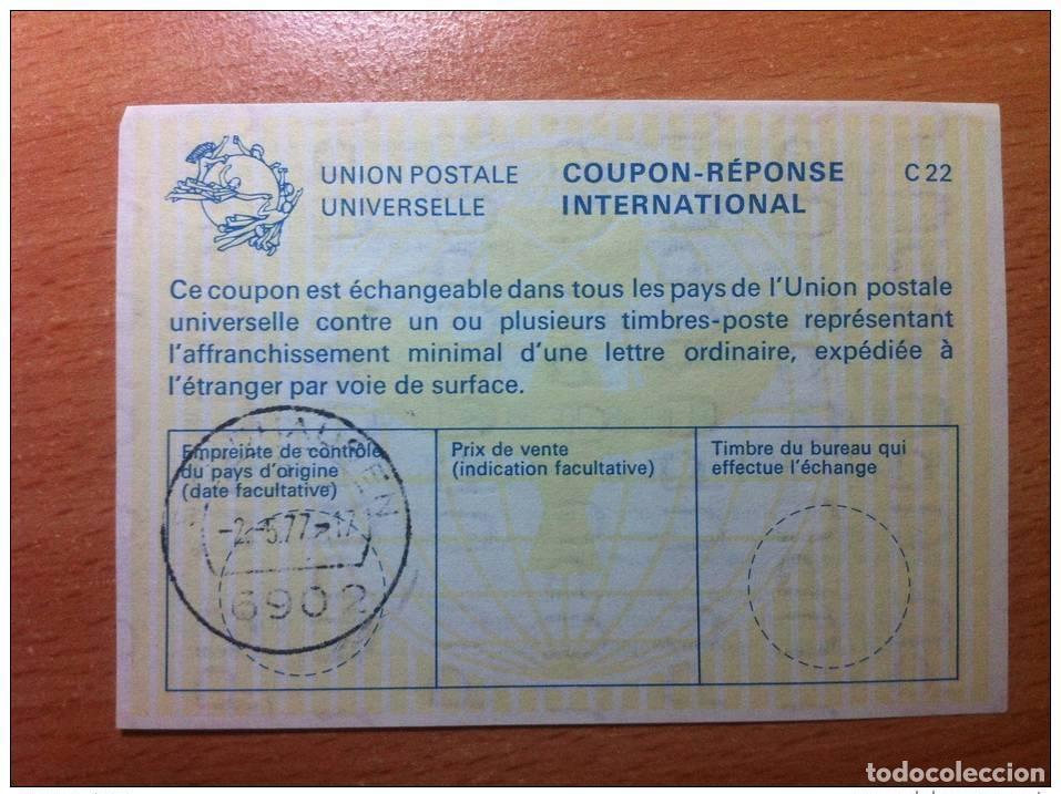 Sellos: &iquest;Alemania Hausen? 2 de mayo 1977 Uni&oacute;n Postal UPU COUPON-RESPONSE INTERNATIONAL C22