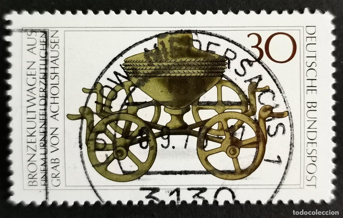 Sellos: Sello Alemania R. Federal 1976, Carro ritual de bronce, 30Pf. Michel: DE 897