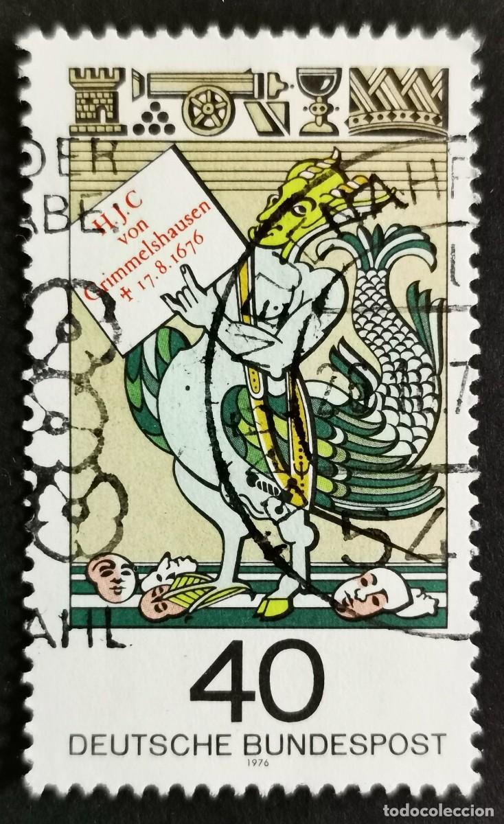 Sellos: Sello Alemania R. Federal 1976, Hans Jacob Christoff von Grimmelshausen, 40Pf. Michel: DE 902