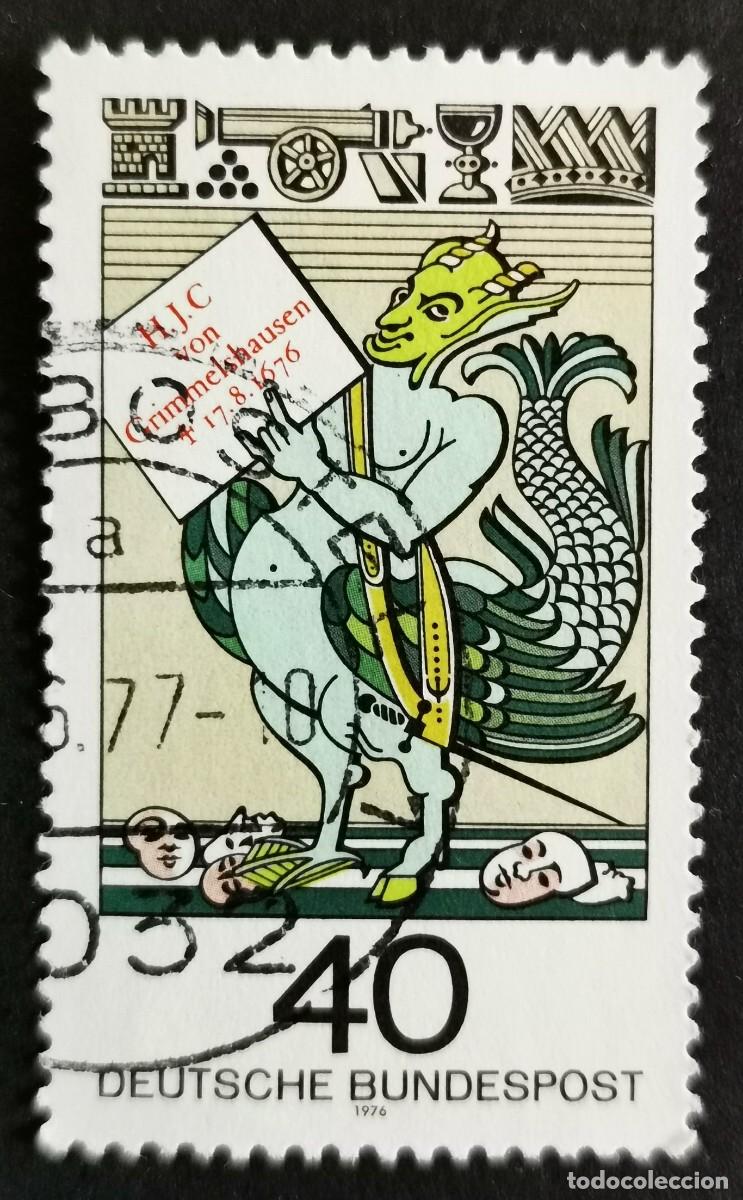 Sellos: Sello Alemania R. Federal 1976, Hans Jacob Christoff von Grimmelshausen, 40Pf. Michel: DE 902