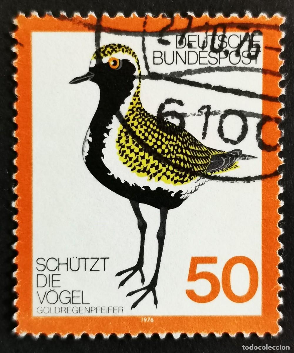 Sellos: Sello Alemania R. Federal 1976, Chorlito dorado europeo (Pluvialis apricaria), 50Pf. Michel: DE 901
