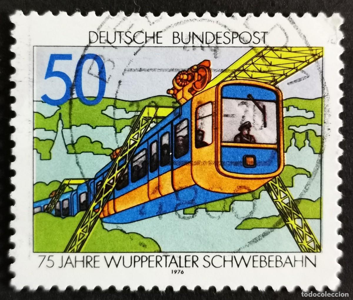 Sellos: Sello Alemania R. Federal 1976, Tren monorra&iacute;l, 50Pf. Michel: DE 881