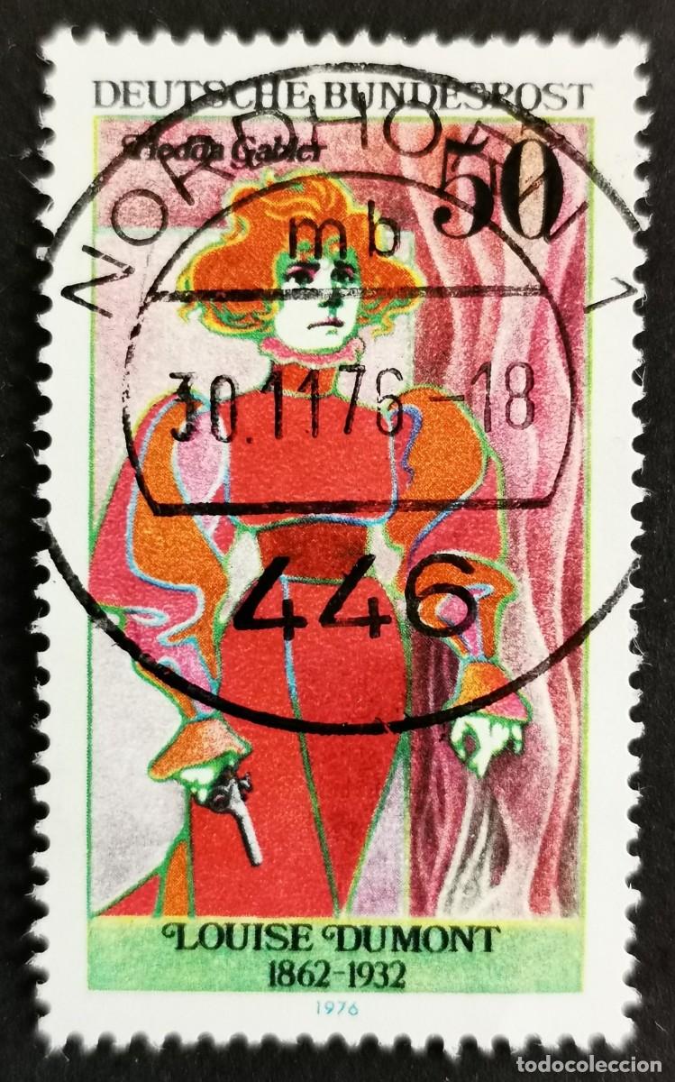 Sellos: Sello Alemania R. Federal 1976, Louise Dumont (1862-1932) como Hedda Gabler, 50 Pf. Michel: DE 910